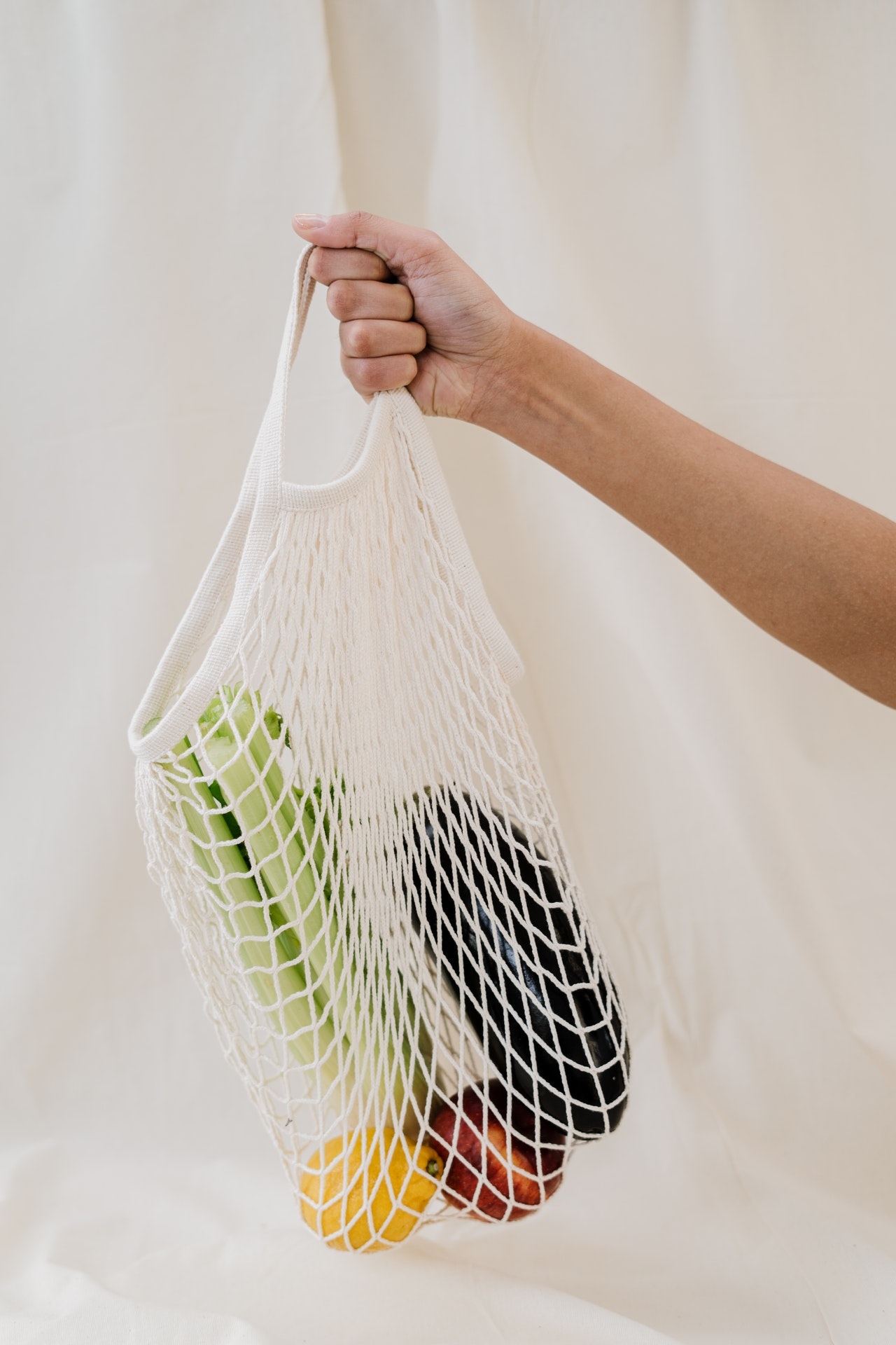 Net bag with vegetables